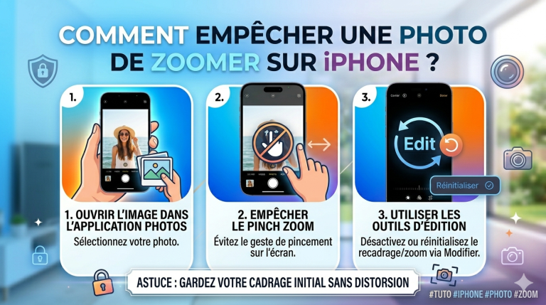 Comment empêcher une photo de zoomer sur iPhone ?
